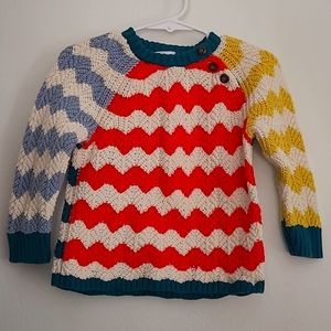 zizag cotton knit sweater